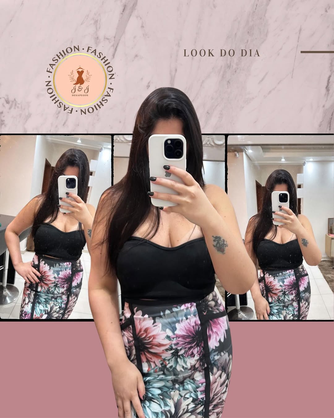 Saia floral linda de viver! Tamanho M Nunca usada. Com estampa marcante.
