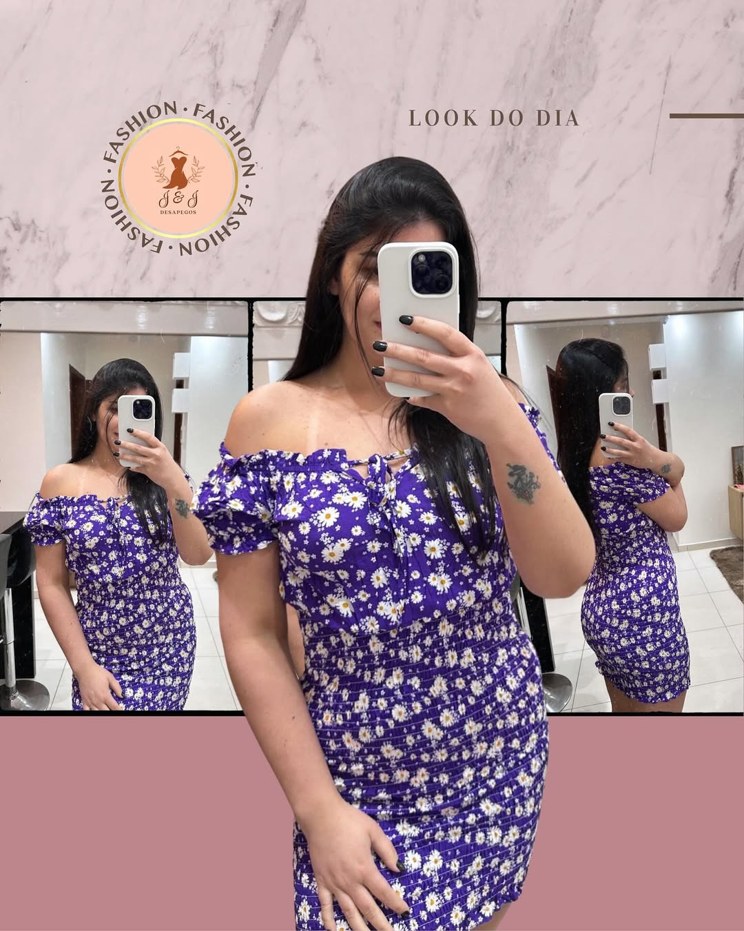Provinha no closet! Olha esse vestido floral que acabou de chegar no J&J. Tamanho único.