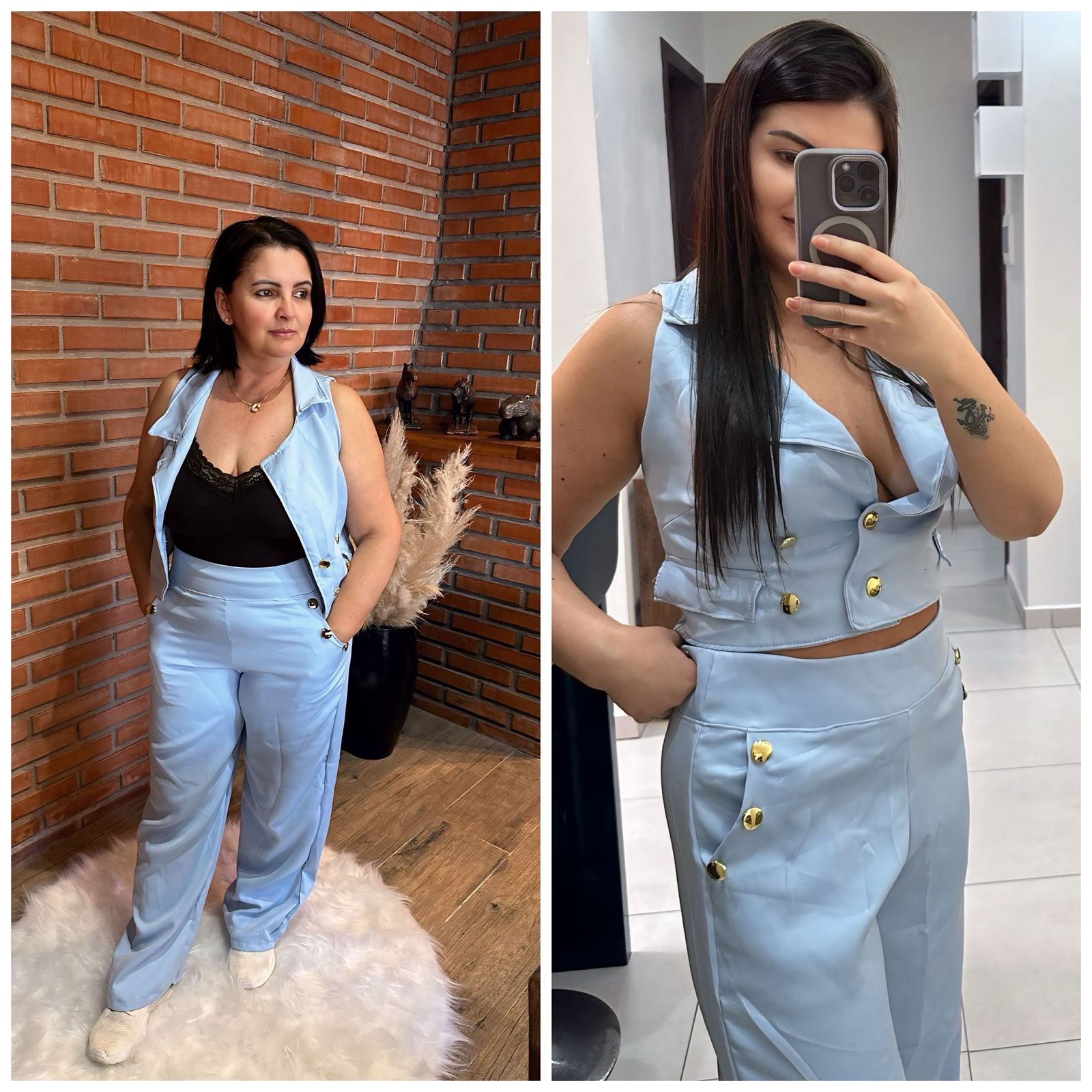 CONJUNTO AZUL LONGO - TAMANHO M R$129,90 CONJUNTO AZUL LONGO - TAMANHO M