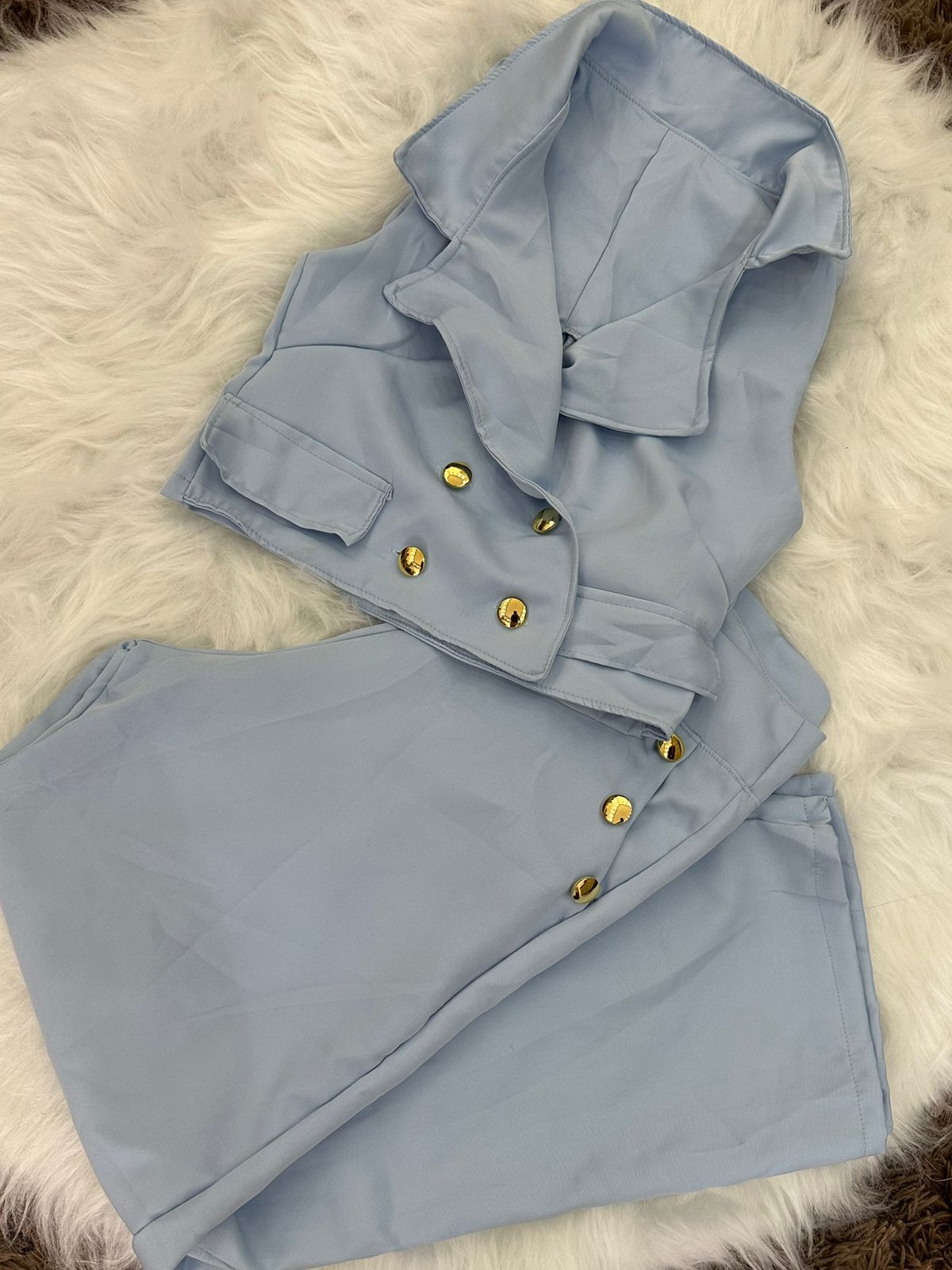 CONJUNTO AZUL LONGO - TAMANHO M R$129,90 CONJUNTO AZUL LONGO - TAMANHO M