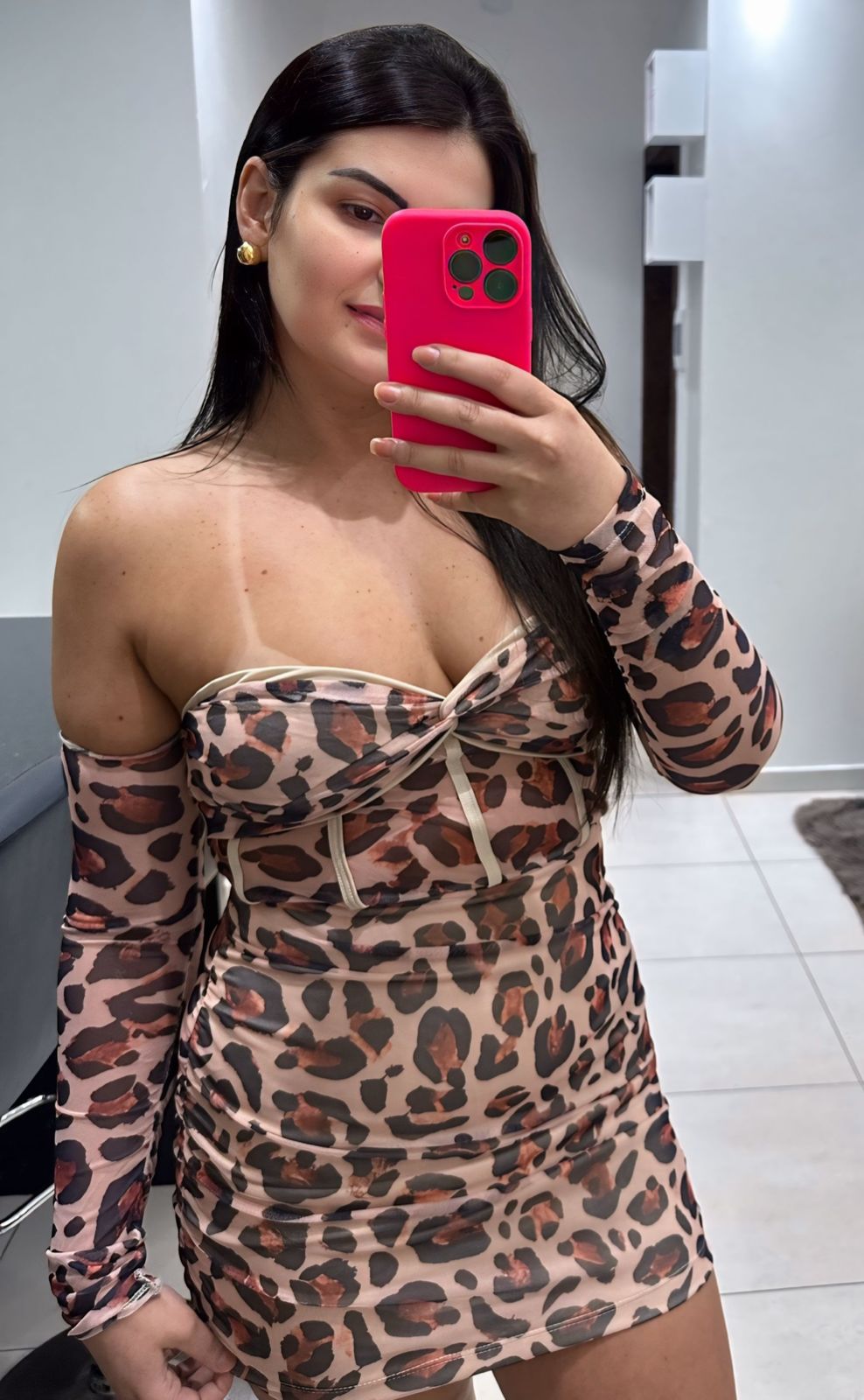 VESTIDO ONÇA ROSÉ - J&J CLOSET