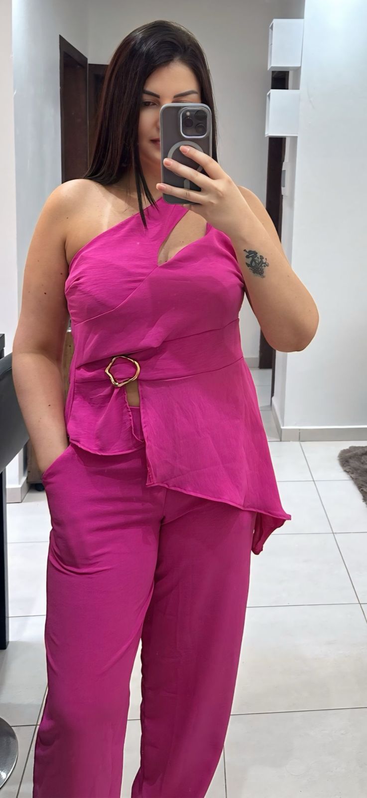 CONJUNTO PINK COM FIVEL J&J CLOSET