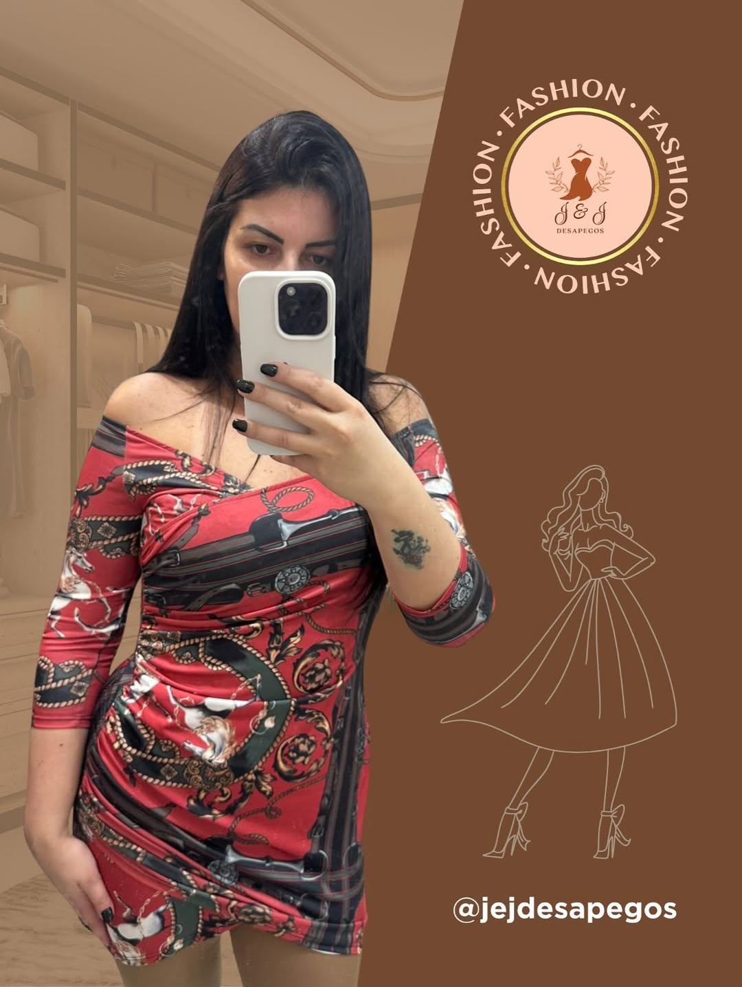  Vestido Lança Perfume – Tamanho P. Maravilhoso e super estiloso! Modelo ombro a ombro com estampa.